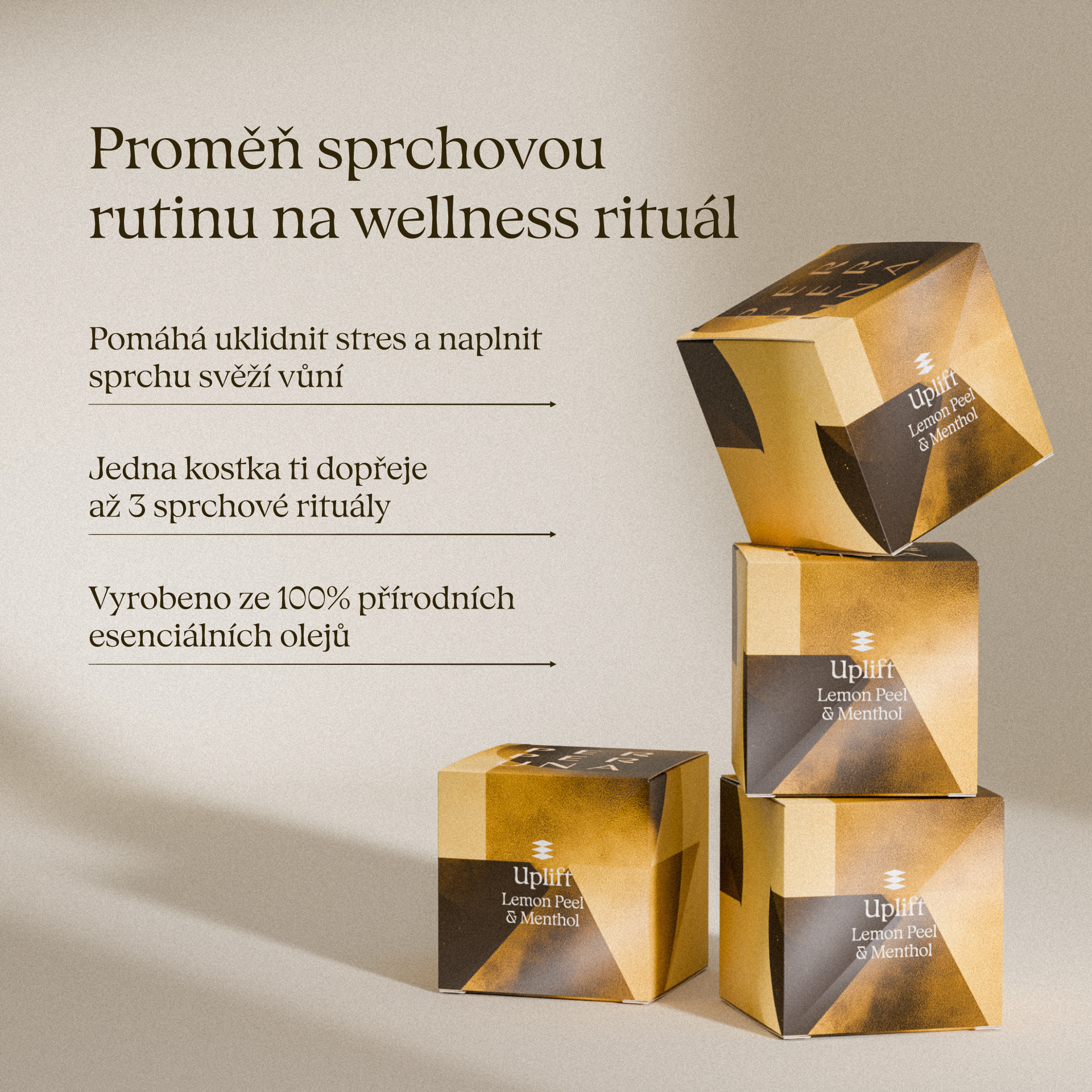 Uplift - Sprchová aromatická kostka