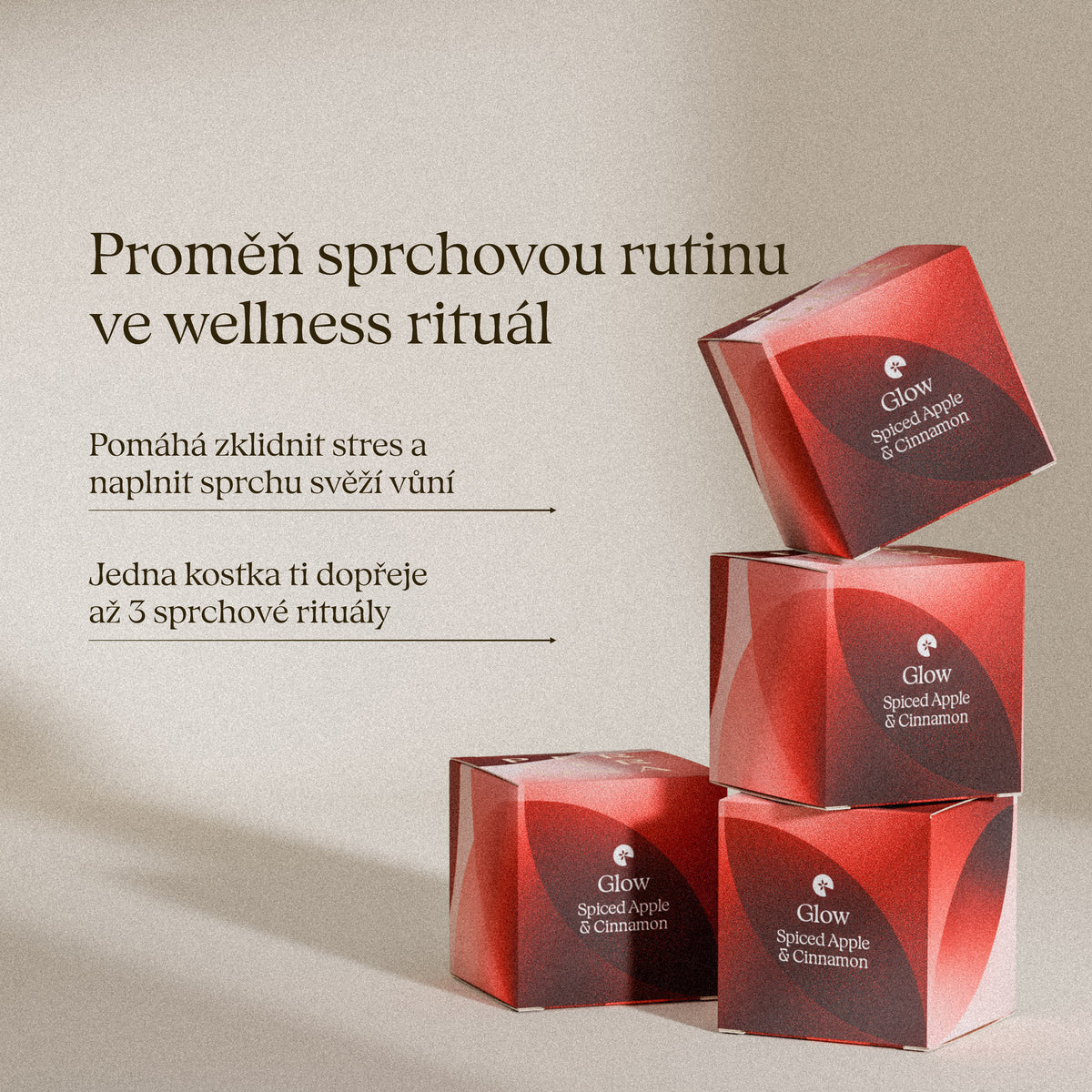 Proměň sprchovou rutinu ve wellness rituál – sprchové aromatické kostky Glow