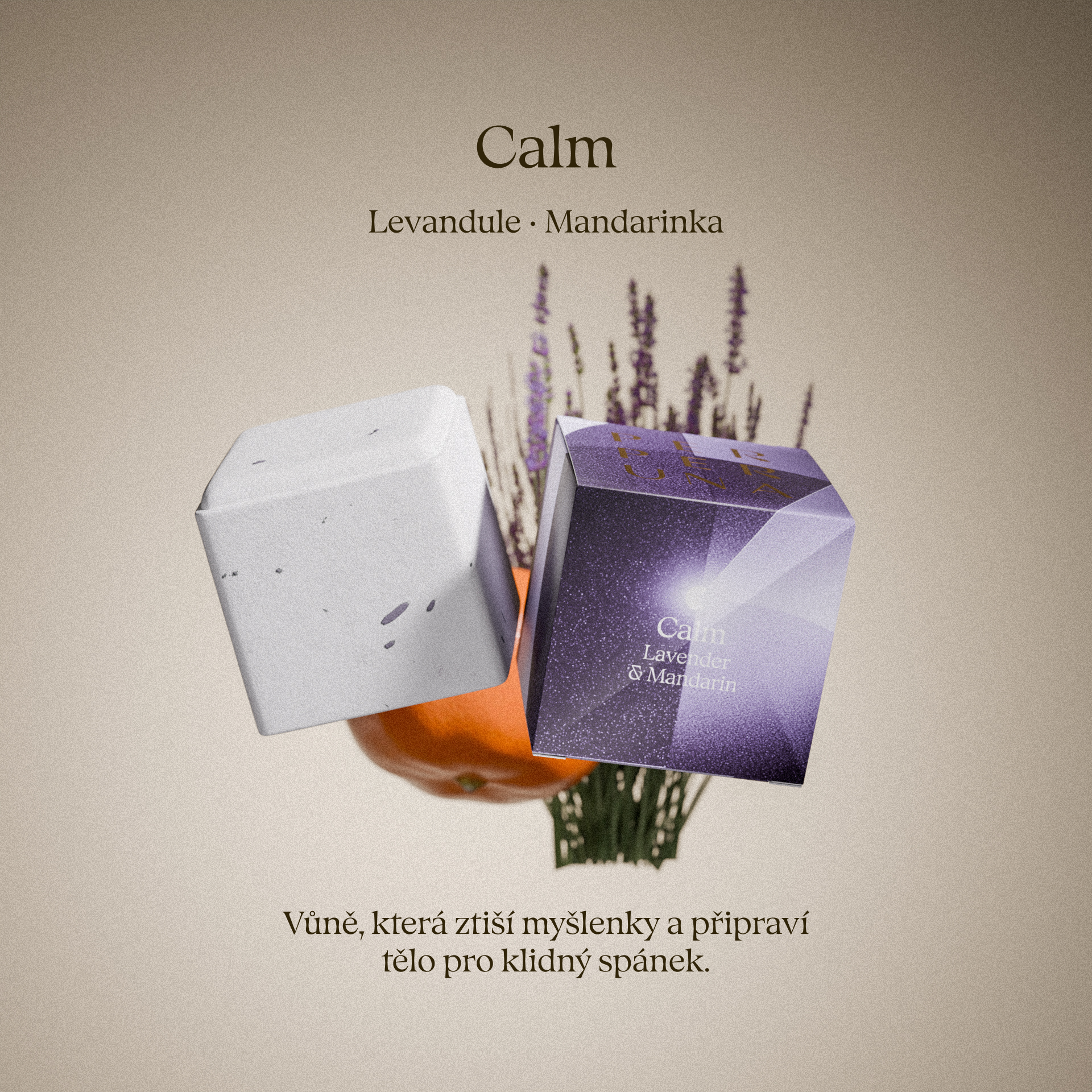 Calm - Sprchová aromatická kostka