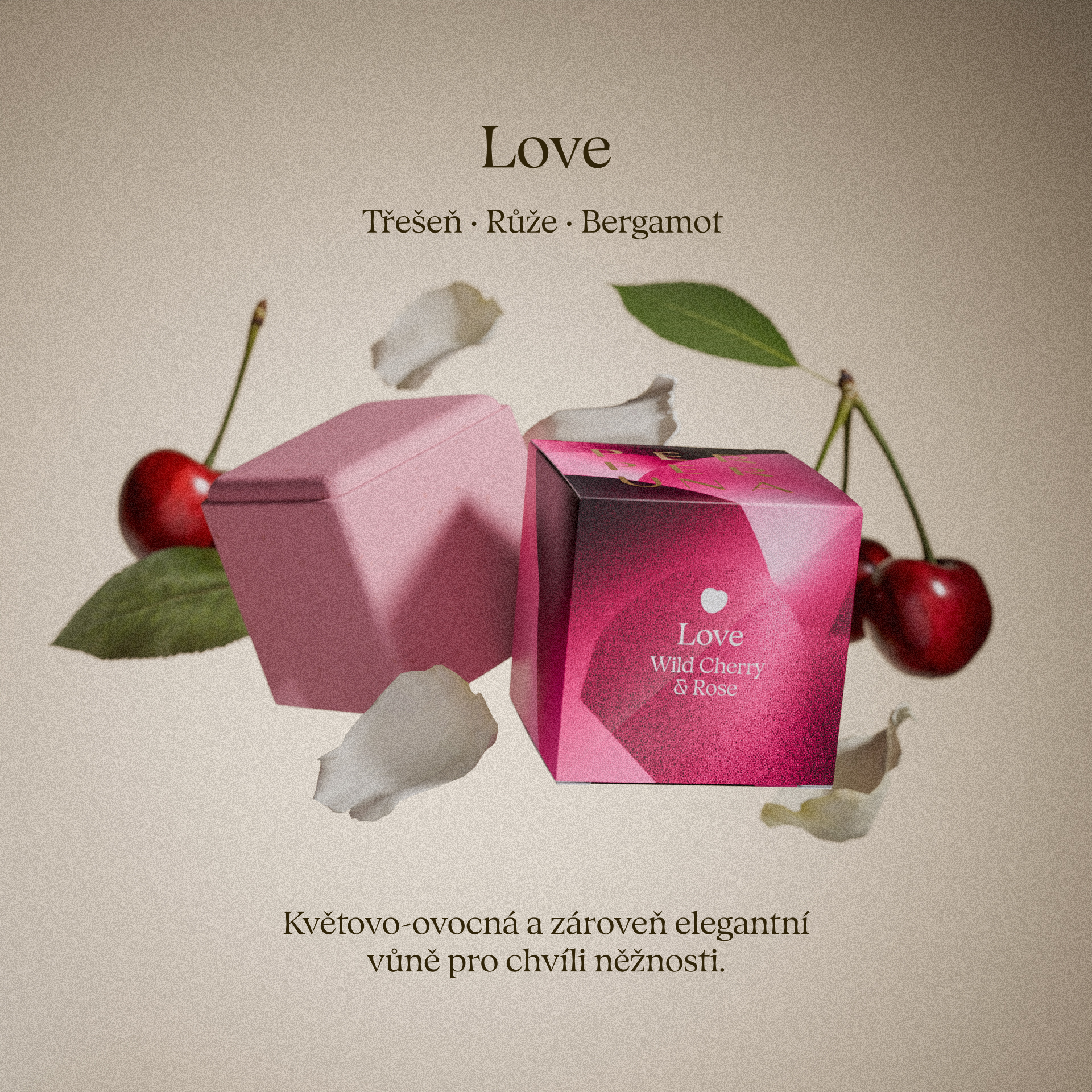Love - Sprchová aromatická kostka
