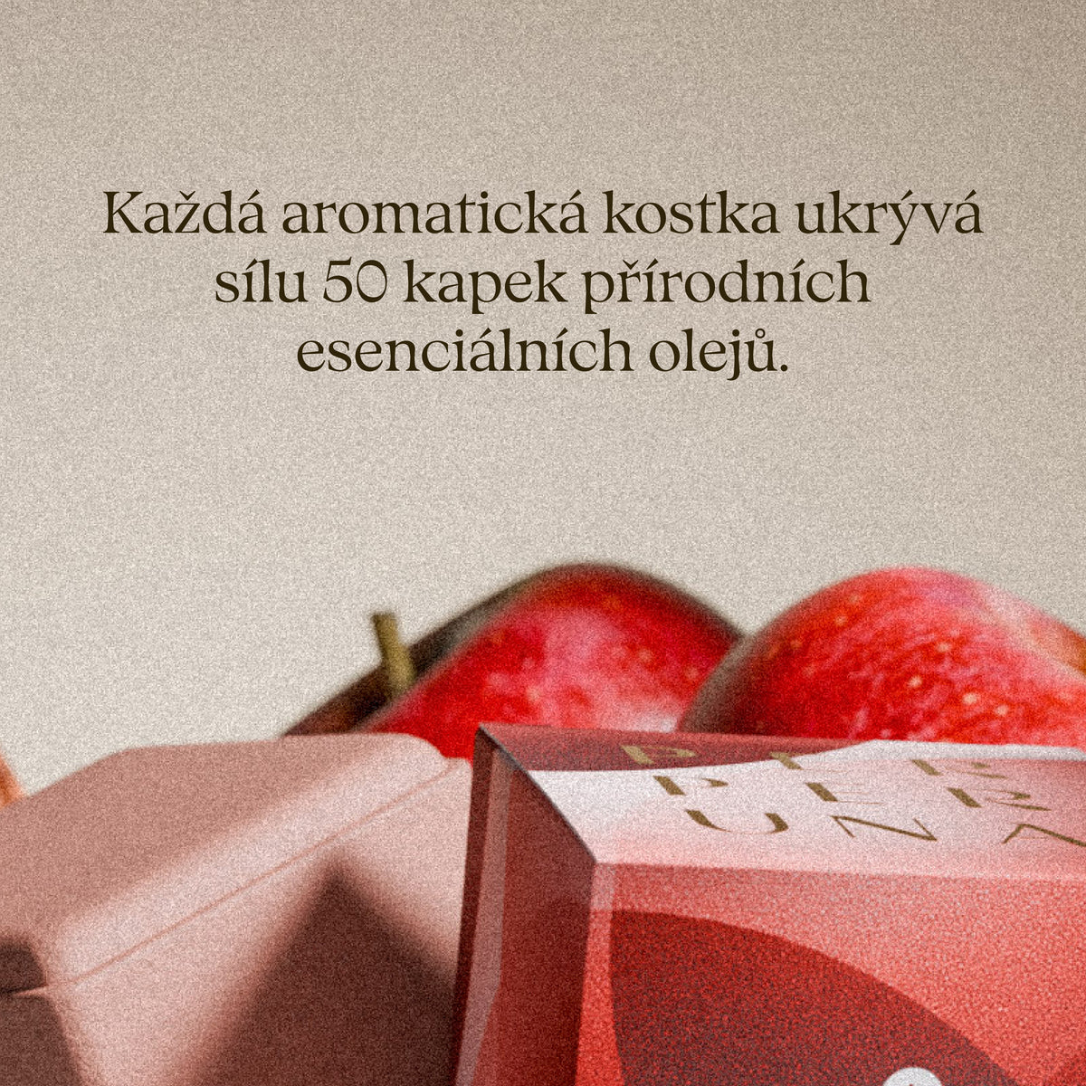 Každá aromatická kostka ukrývá sílu 50 kapek přírodních esenciálních olejů